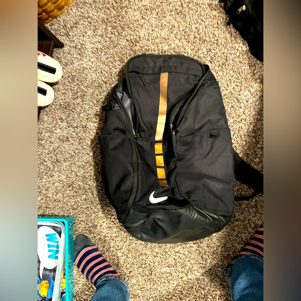 Black and gold Nike Elite Hoops Pro backpack